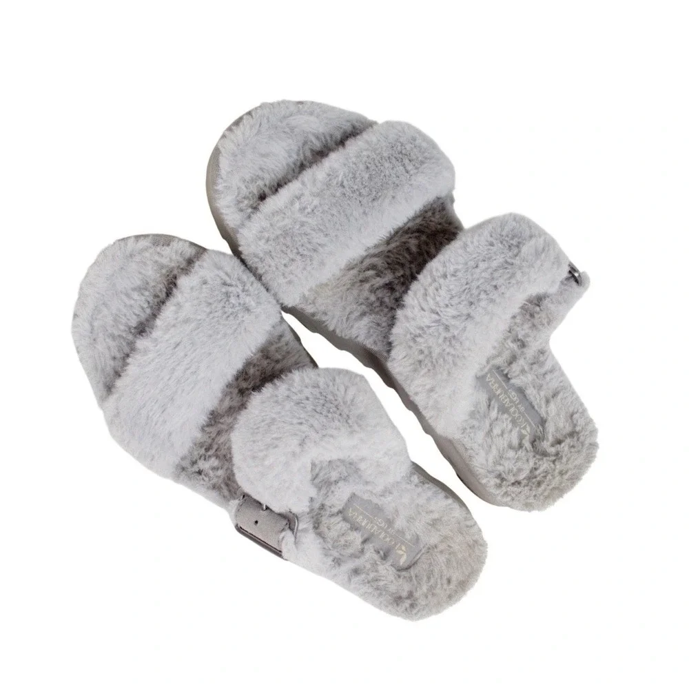 Koolaburra by UGG Fuzz-Ah Slide Sandals Slip On Wild Dove Gray Women's Size 7